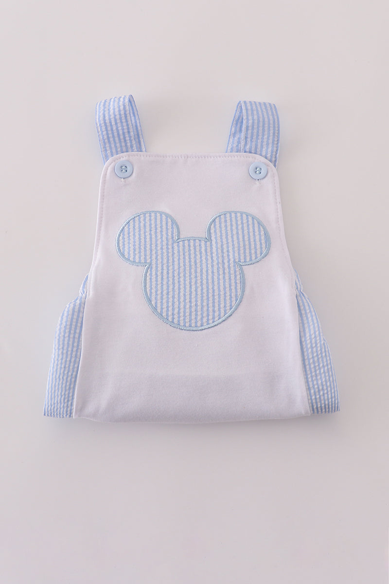 Blue character applique bubble
