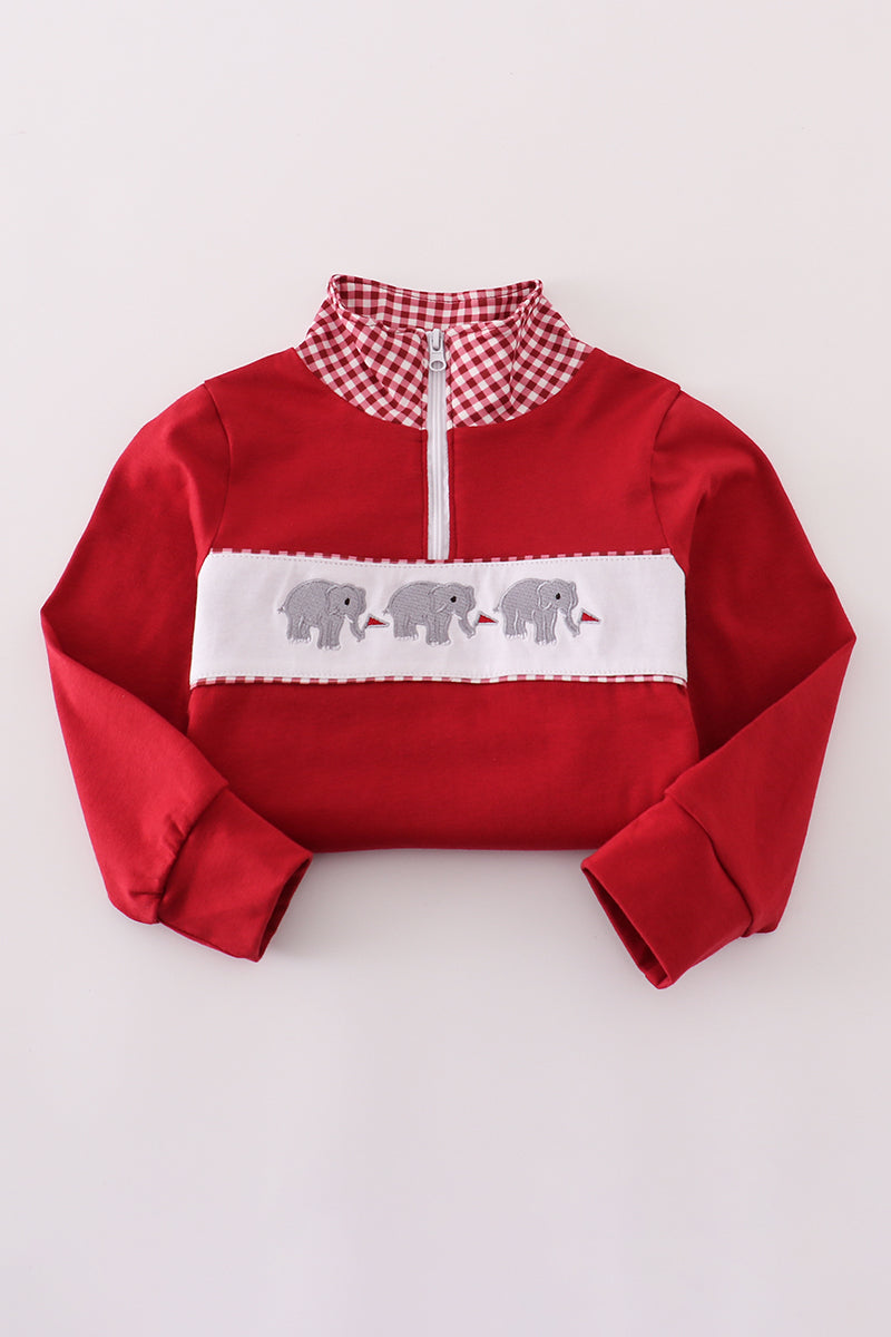 Alabama roll tide elephant embroidery pullover