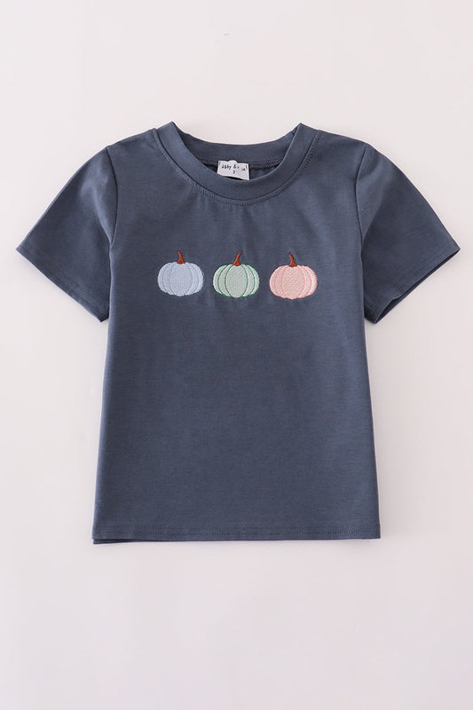 Blue embroidery top