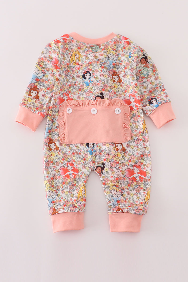 Princess floral print romper
