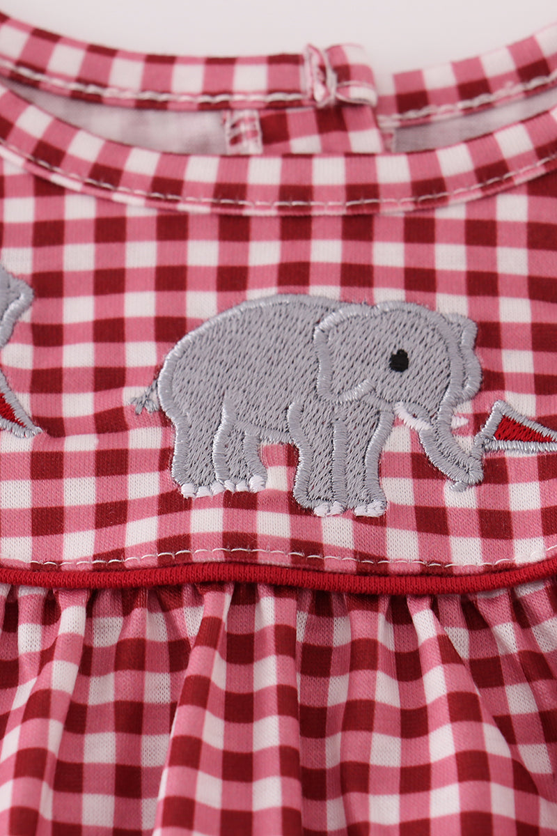 Alabama roll tide elephant embroidery bloomer set