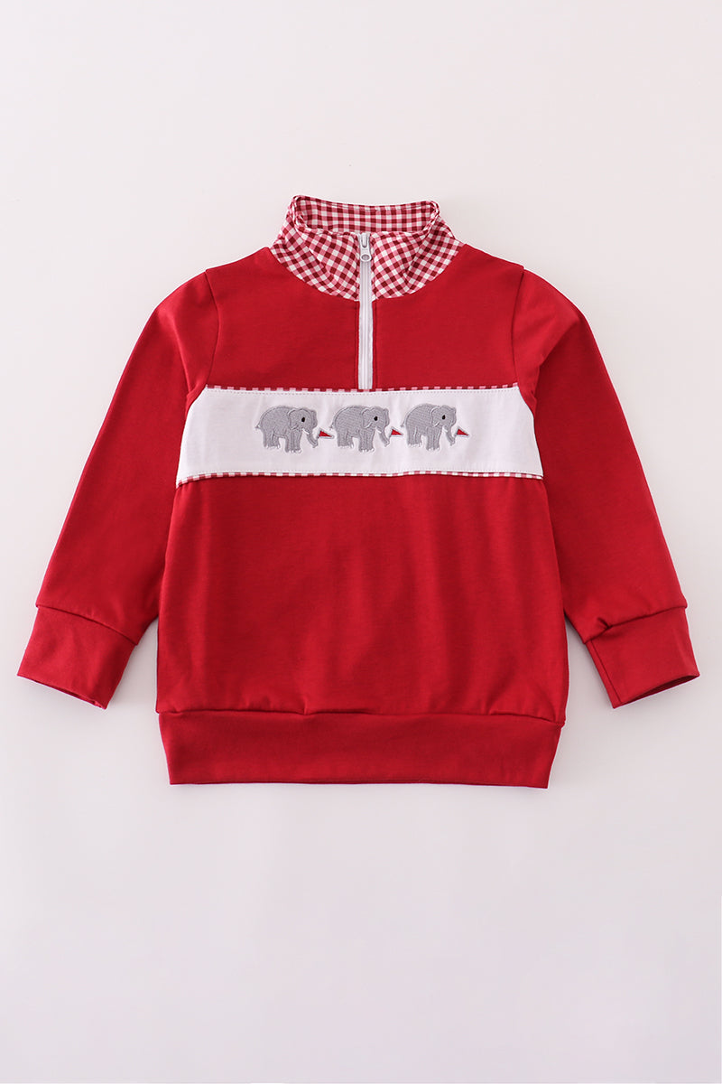 Alabama roll tide elephant embroidery pullover