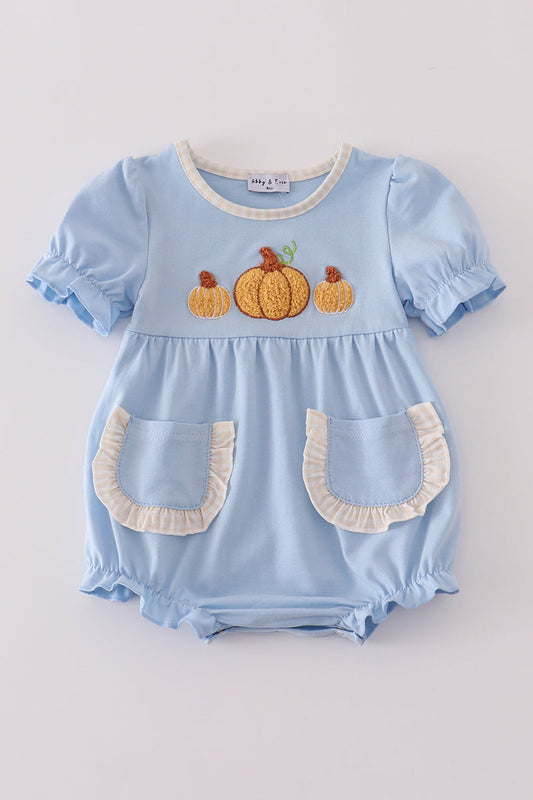 Blue pumpkin french knot bubble