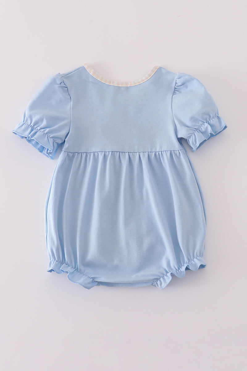 Blue pumpkin french knot bubble